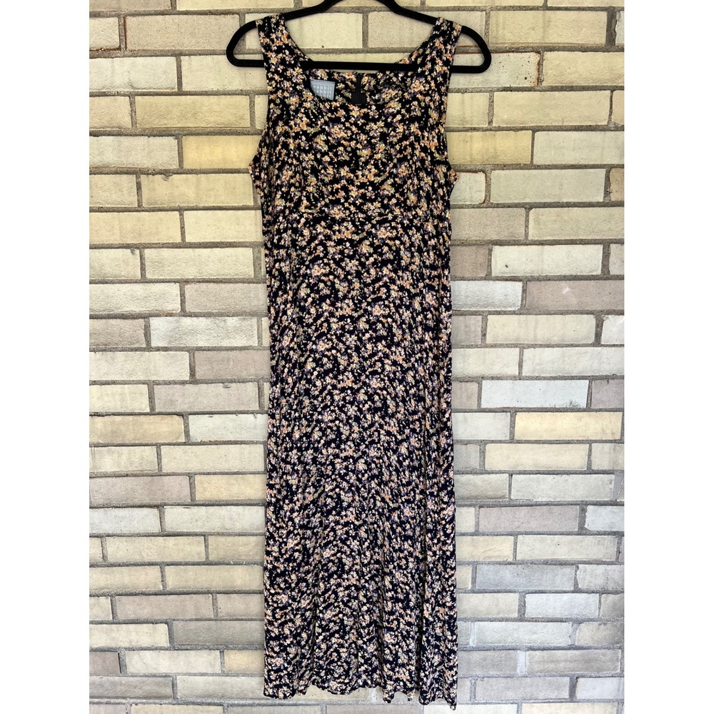 Rabbit Rabbit Rabbit Designs Vintage 90's Floral Midi Maxi Dress Medium 10-12